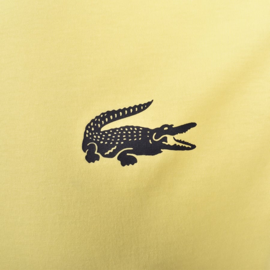 Image number 3 for Lacoste Loungewear Logo T Shirt Yellow