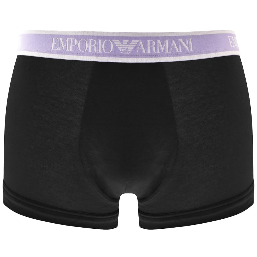 Image number 2 for Emporio Armani Underwear 3 Pack Boxer Trunks Black