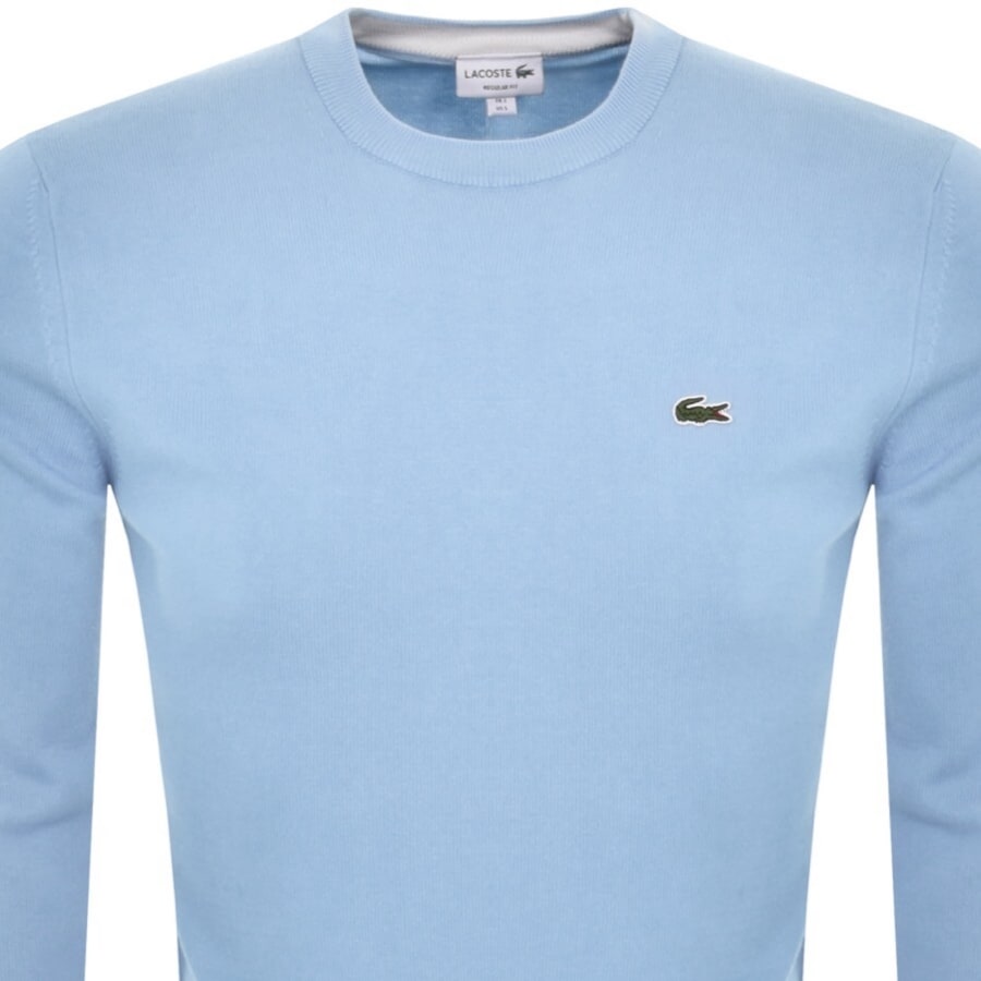 Image number 2 for Lacoste Crew Neck Knit Jumper Blue