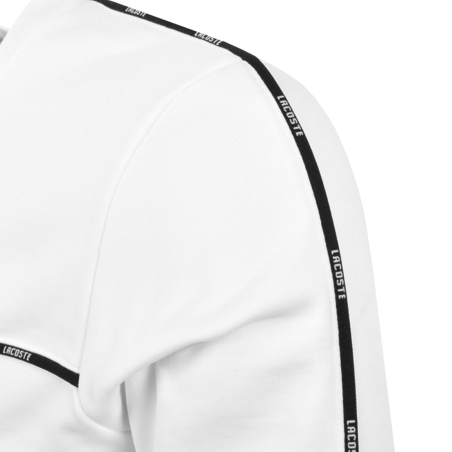 Image number 5 for Lacoste Logo Trim Sweatshirt White