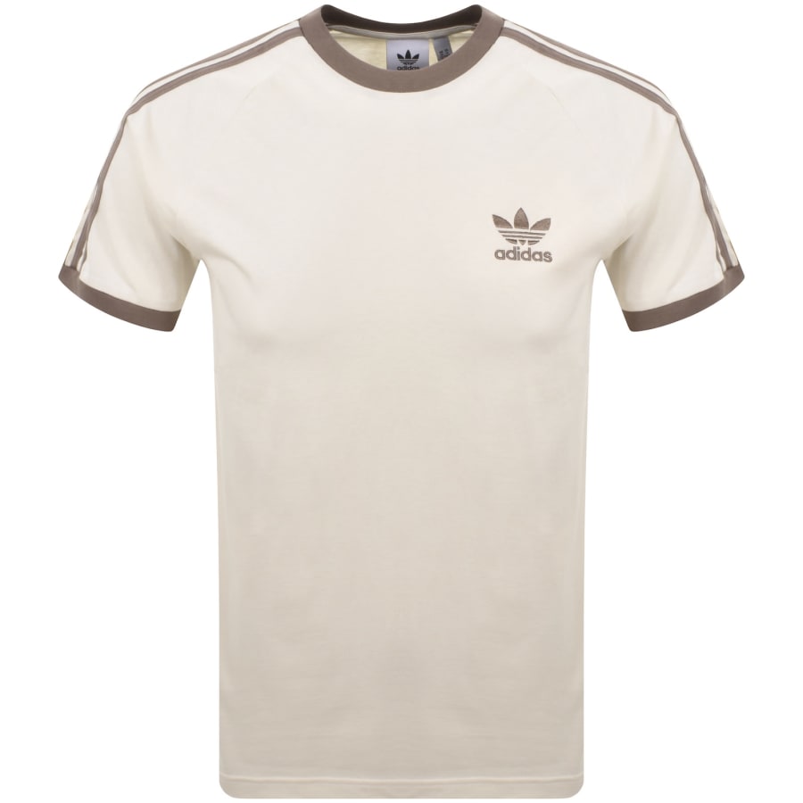 Image number 2 for adidas Originals 3 Stripes T Shirt Beige