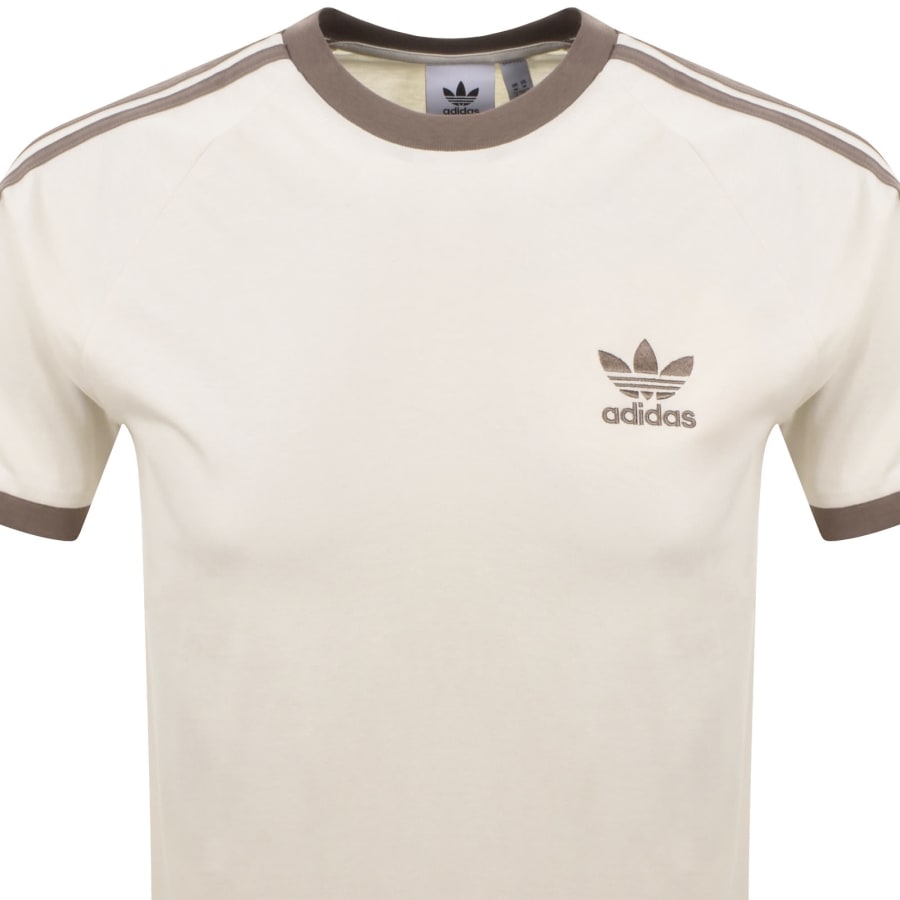 Image number 3 for adidas Originals 3 Stripes T Shirt Beige