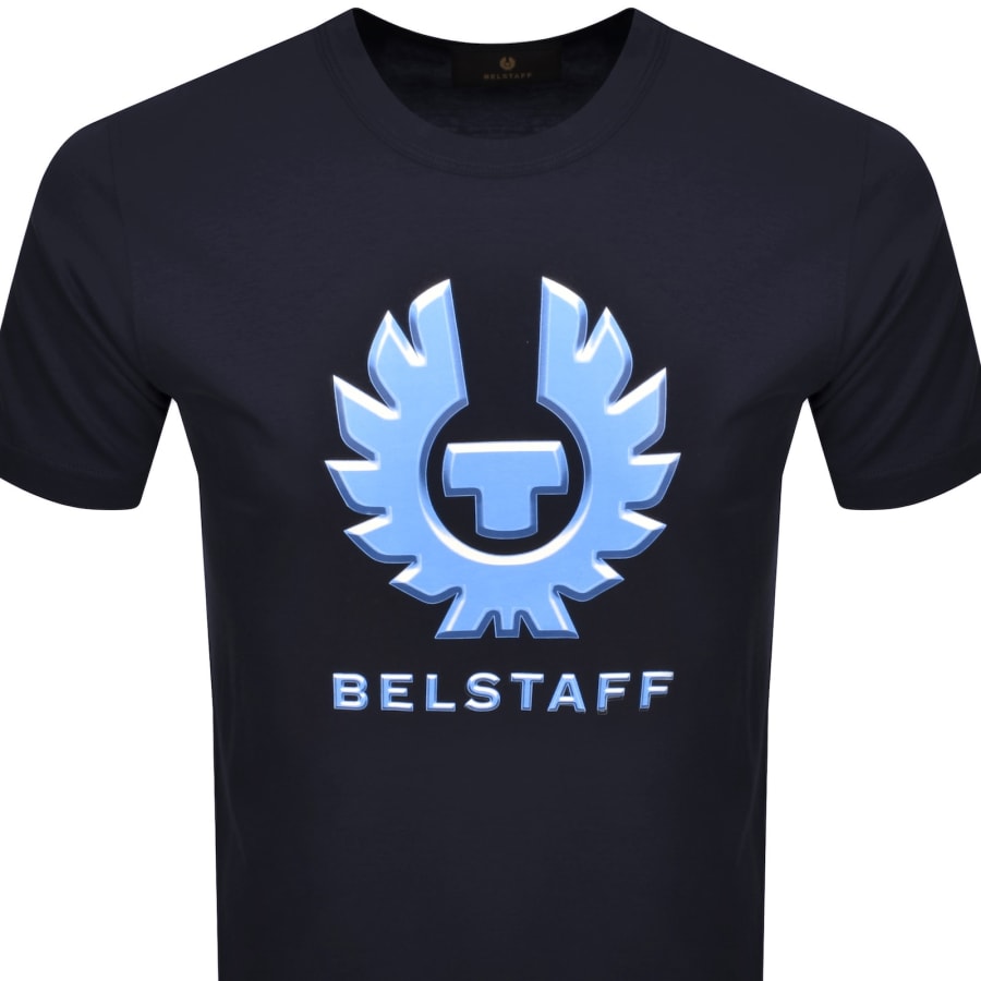 Image number 2 for Belstaff Liquify Graphic T Shirt Dark Ink Navy