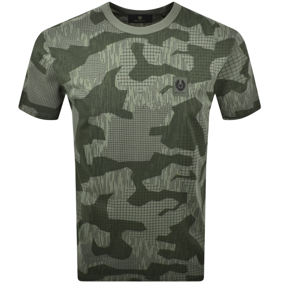 Image number 1 for Belstaff Terrain Camo T Shirt Surplus Green