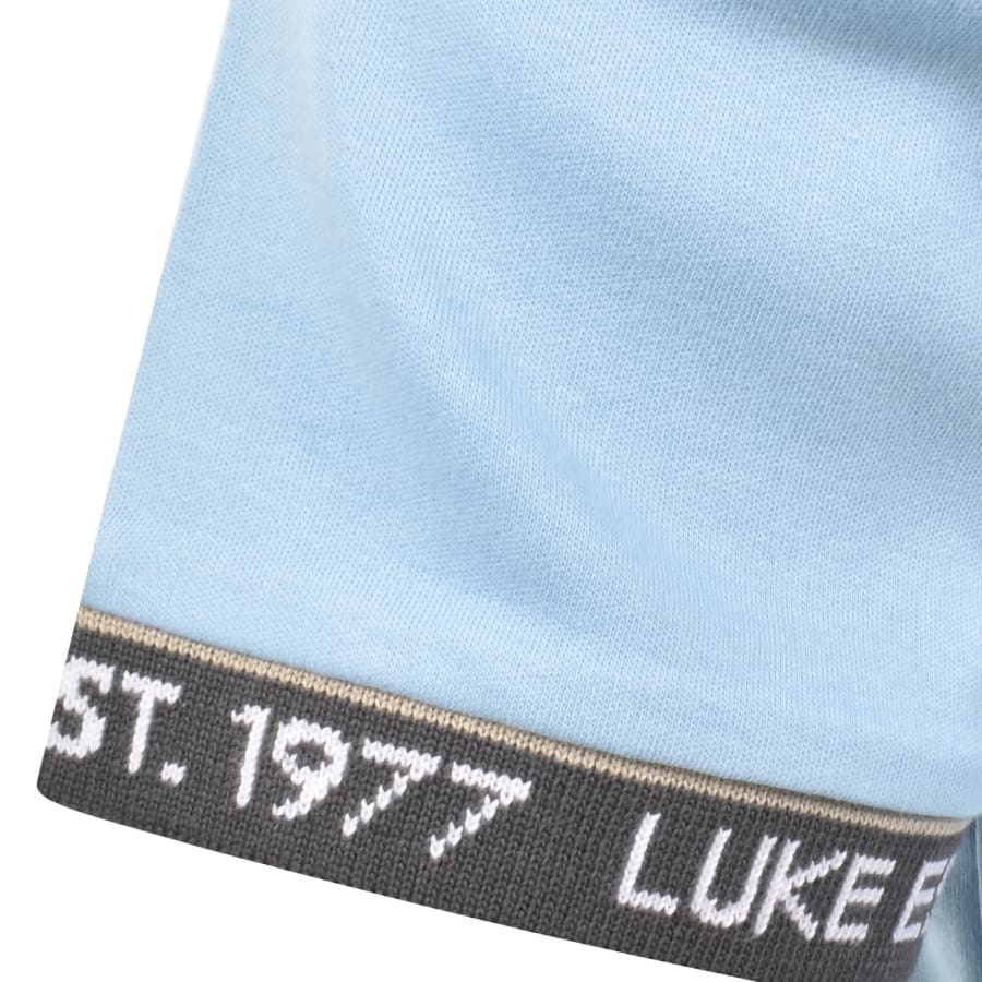 Image number 3 for Luke 1977 Nelson Text Cuff T Shirt Blue