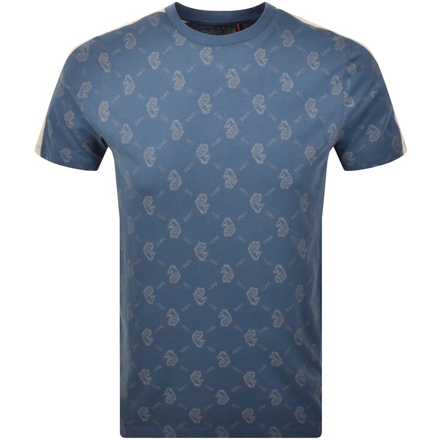 Image number 2 for Luke 1977 Ramos Overprint T Shirt Blue
