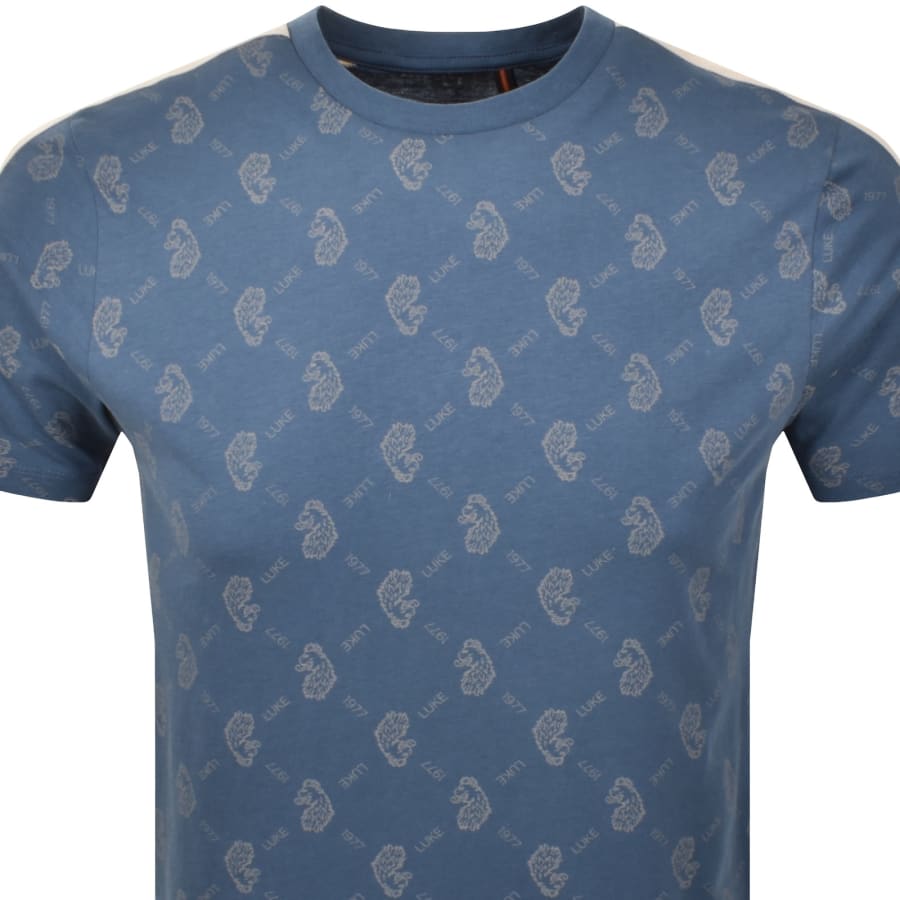 Image number 3 for Luke 1977 Ramos Overprint T Shirt Blue
