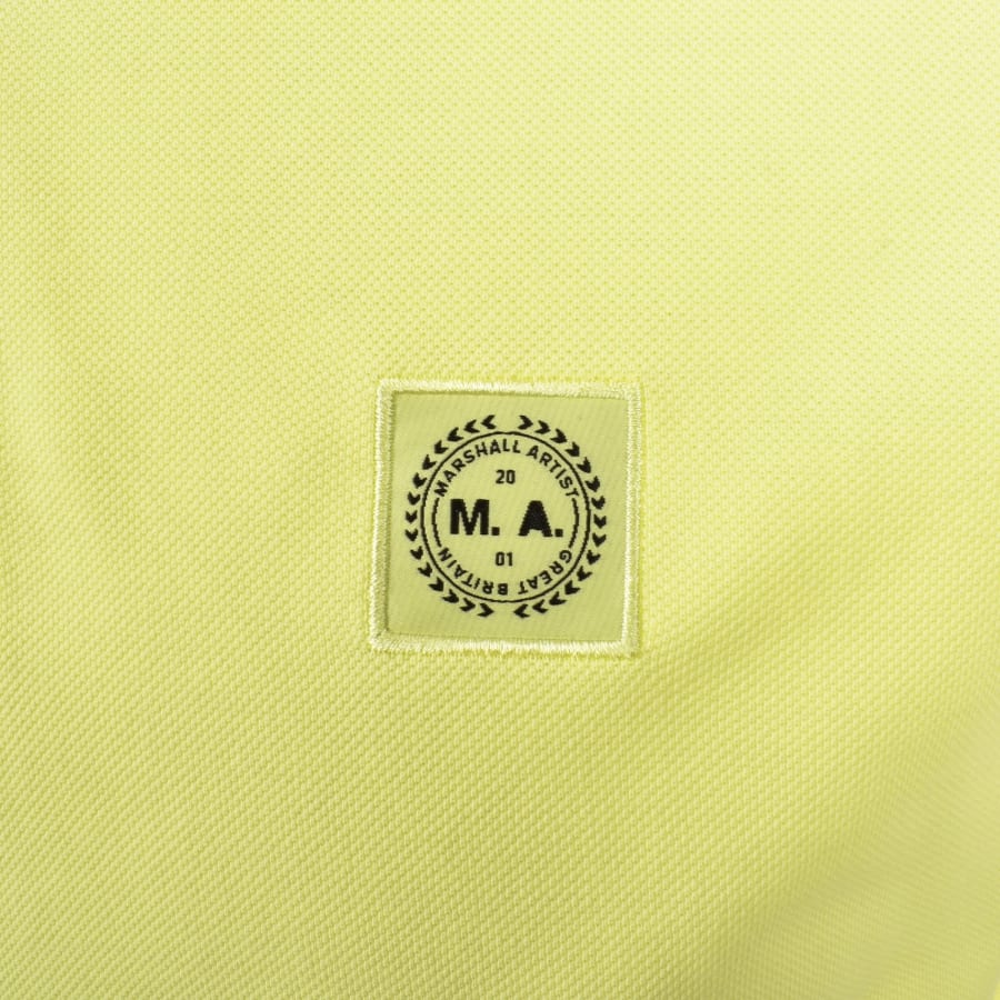 Image number 3 for Marshall Artist Tipped Polo T Shirt Lemon Yellow