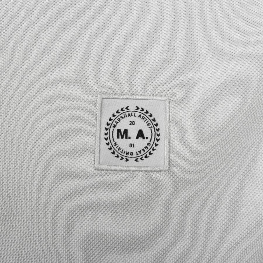 Image number 3 for Marshall Artist Tipped Polo T Shirt Dove Grey