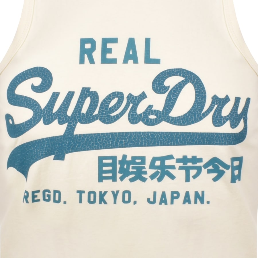 Image number 3 for Superdry Cali Logo Vest Off White
