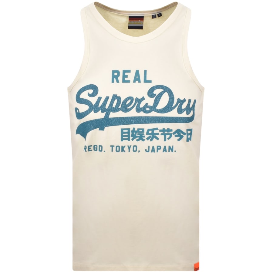 Image number 1 for Superdry Cali Logo Vest Off White