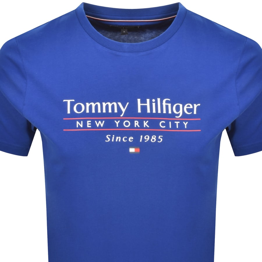 Image number 2 for Tommy Hilfiger Center Stack T Shirt Blue