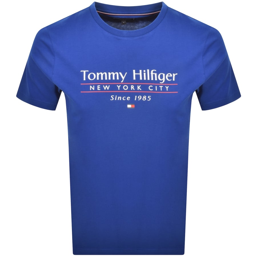Image number 1 for Tommy Hilfiger Center Stack T Shirt Blue