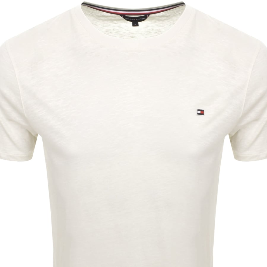 Image number 2 for Tommy Hilfiger Slub Lounge T Shirt Ivory White