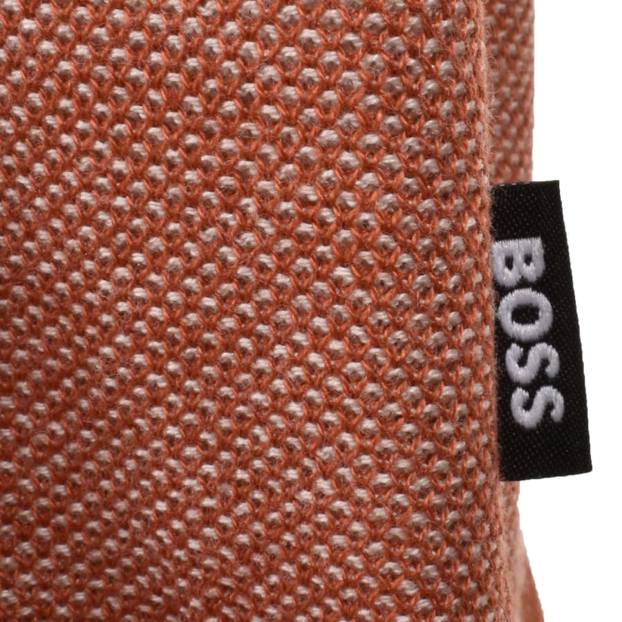 Image number 3 for BOSS H Jianluca Knit Polo Orange