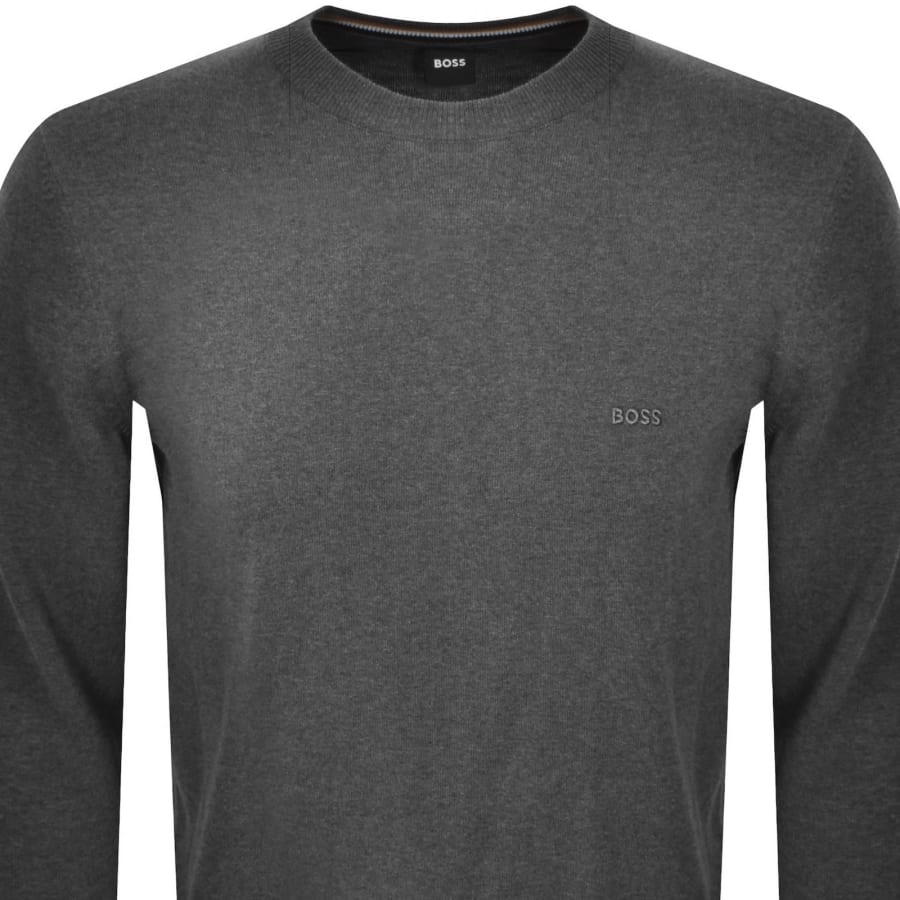 Image number 2 for BOSS Pacas L Knit Jumper Grey