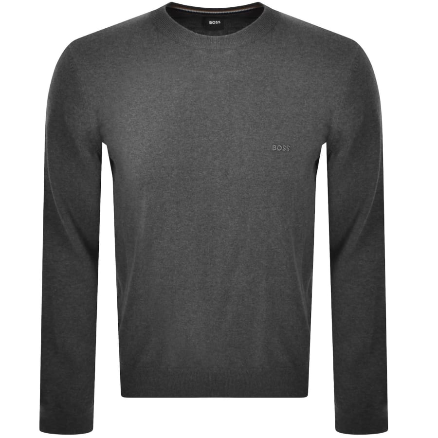 Image number 1 for BOSS Pacas L Knit Jumper Grey