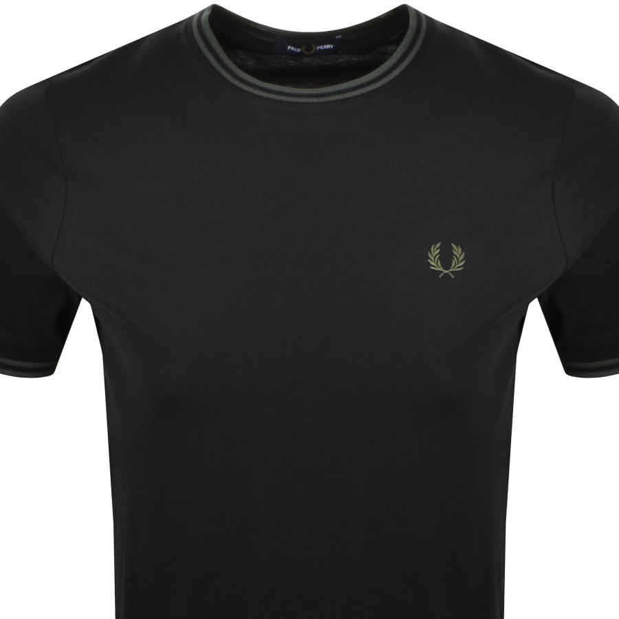 Image number 2 for Fred Perry Twin Tipped Short Sleeved T Shirt Black