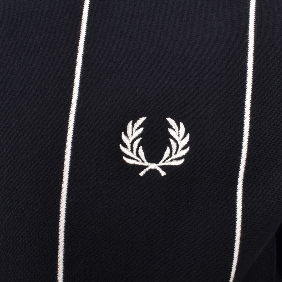 Image number 3 for Fred Perry Pinstripe Sweatshirt Navy