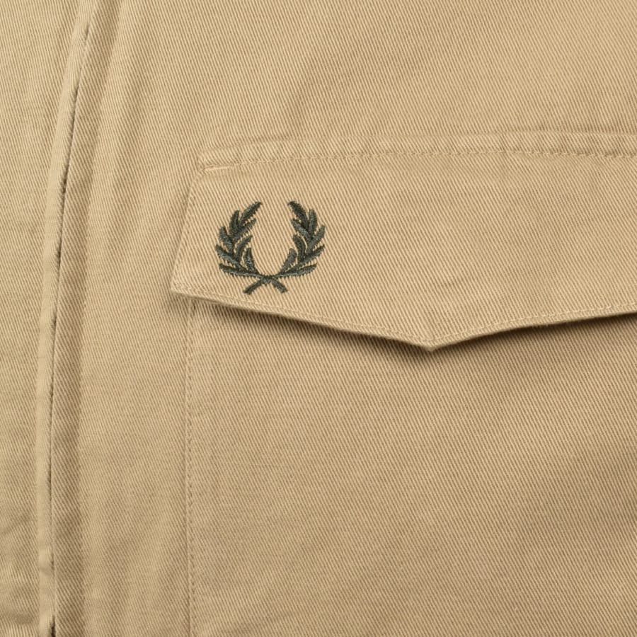 Image number 3 for Fred Perry Zip Overshirt Dark Beige