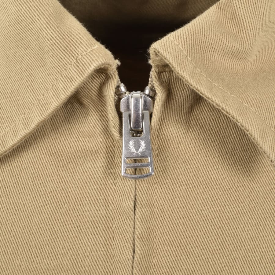 Image number 4 for Fred Perry Zip Overshirt Dark Beige