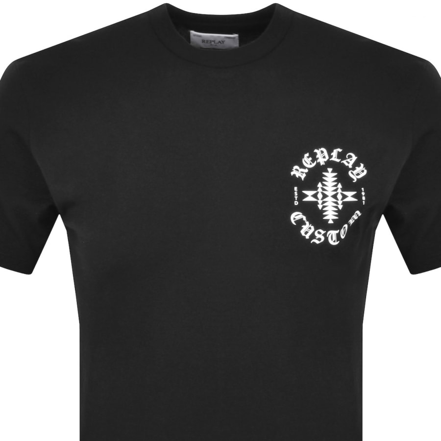 Image number 2 for Replay Logo T Shirt Black