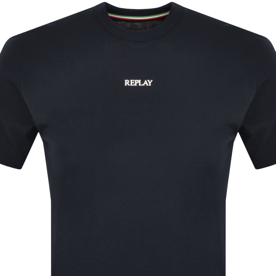 Image number 2 for Replay Logo T Shirt Blue