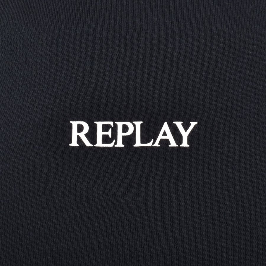 Image number 3 for Replay Logo T Shirt Blue