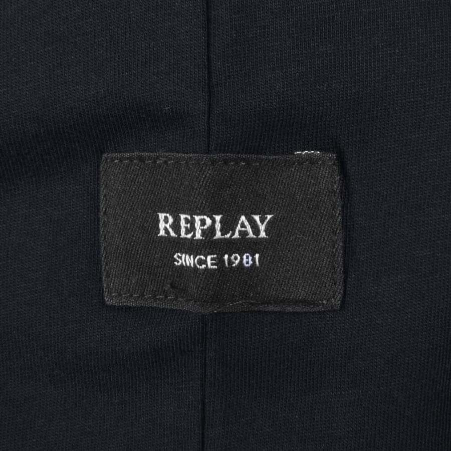 Image number 4 for Replay Logo T Shirt Blue