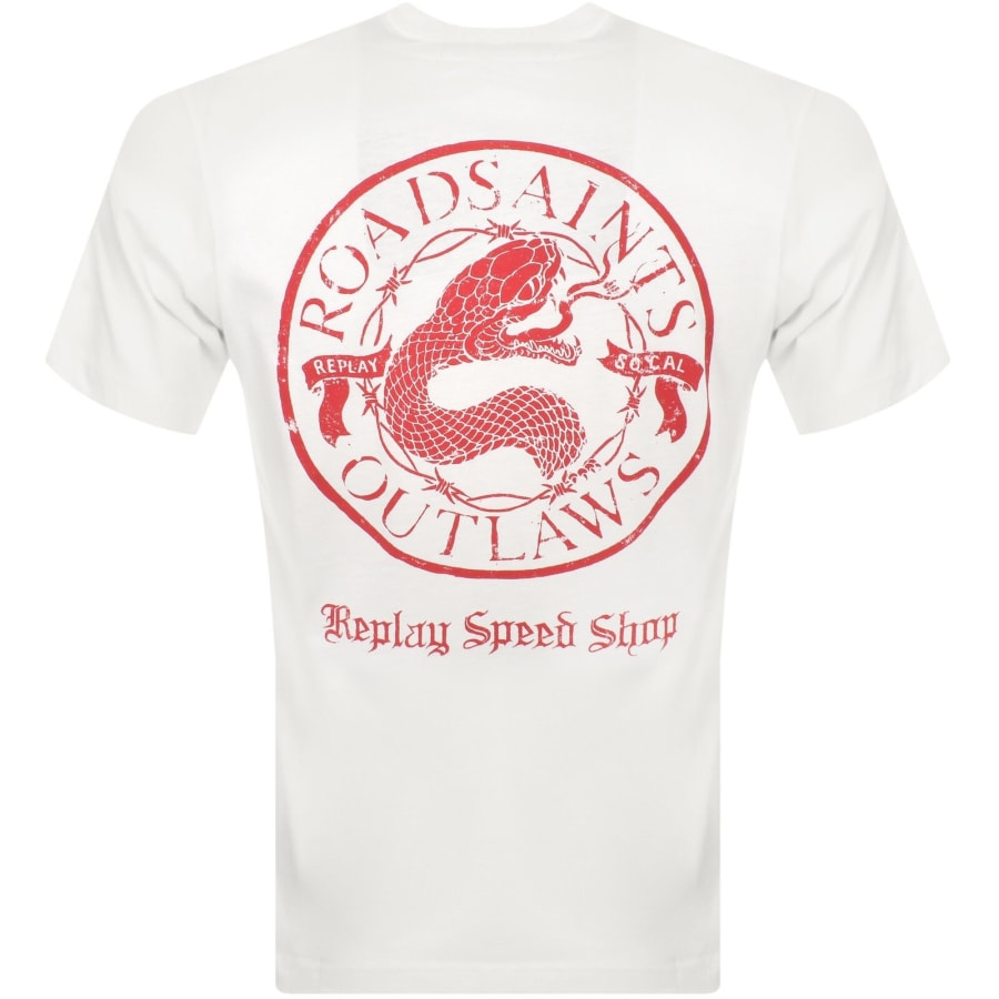 Image number 5 for Replay Logo T Shirt White