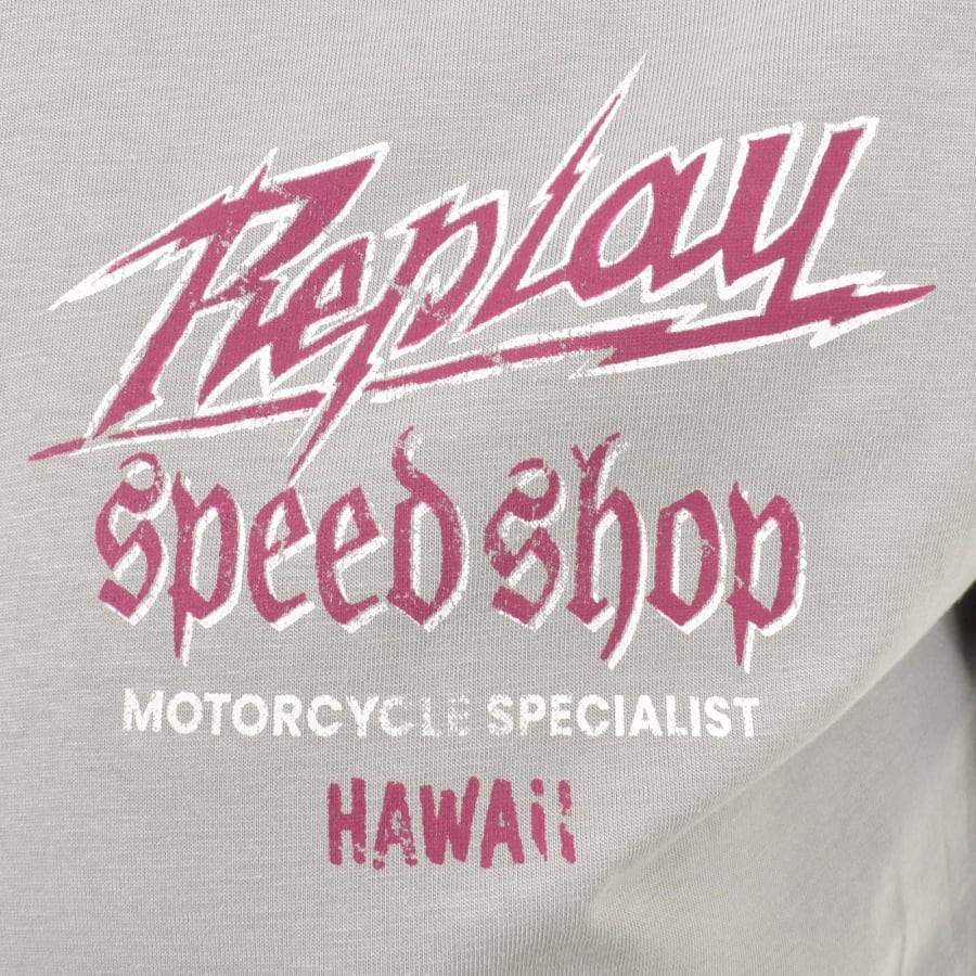 Image number 3 for Replay Logo T Shirt Grey