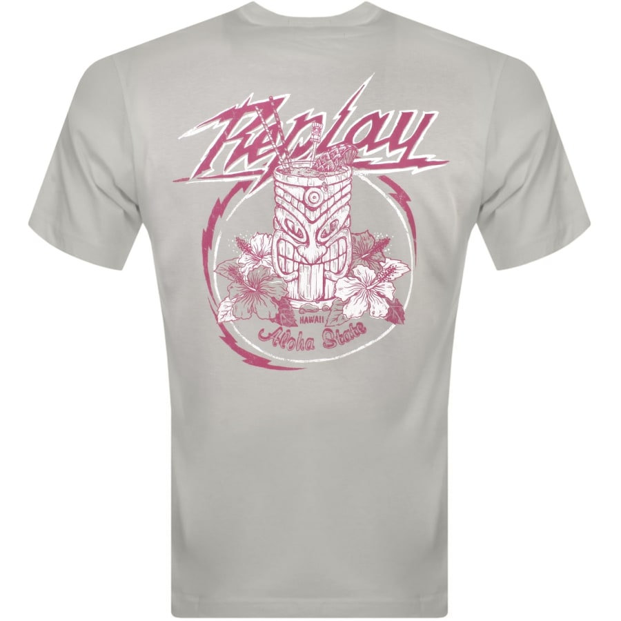 Image number 5 for Replay Logo T Shirt Grey