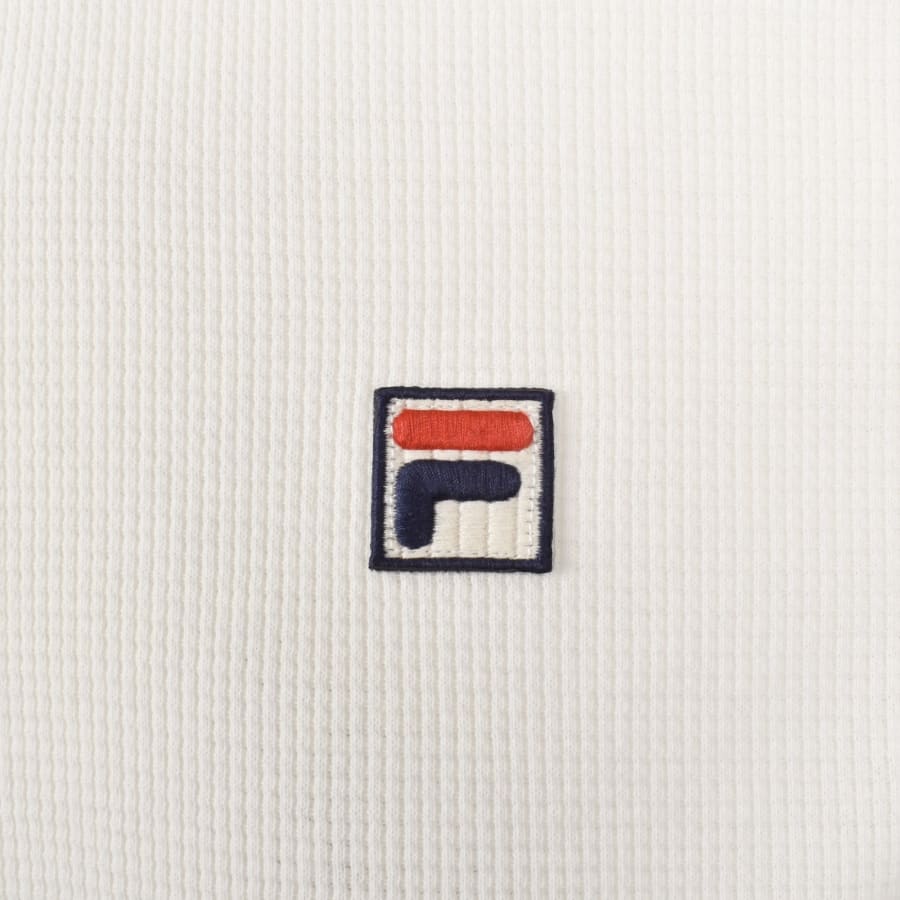 Image number 3 for Fila Vintage Waffle Ringer T Shirt Cream