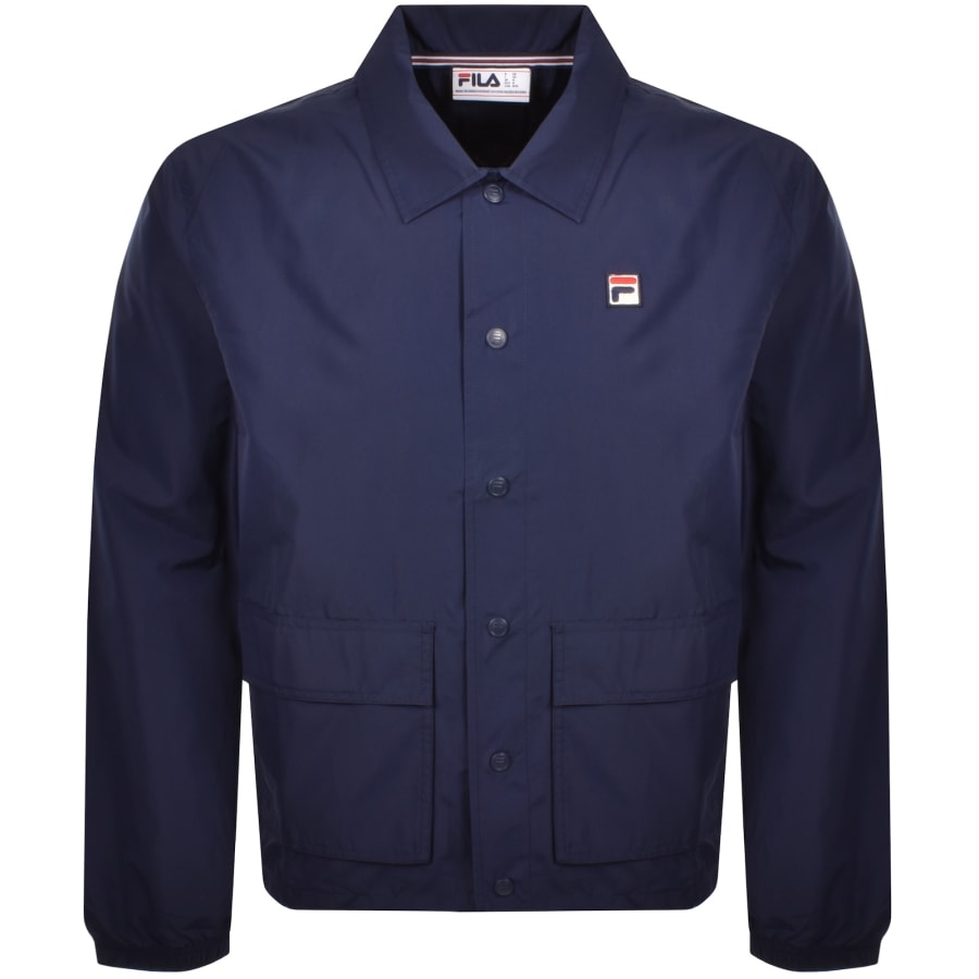 Image number 1 for Fila Vintage Bates Coach Jacket Navy