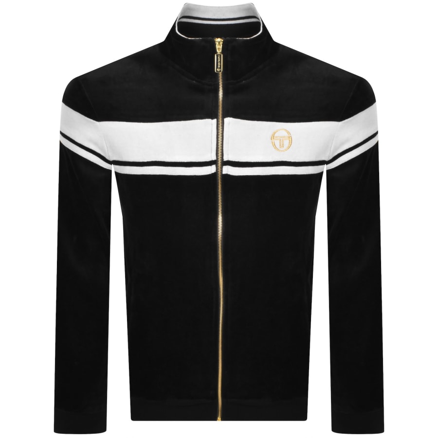 Image number 2 for Sergio Tacchini Damarindo Velour Tracksuit Black