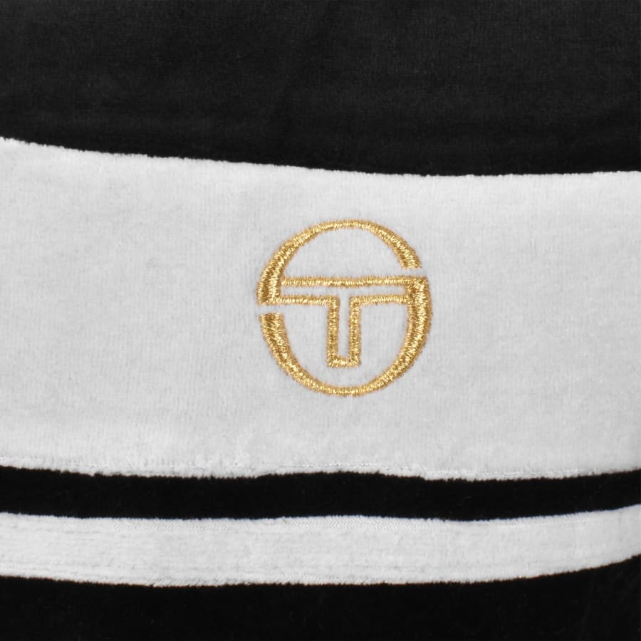 Image number 4 for Sergio Tacchini Damarindo Velour Tracksuit Black