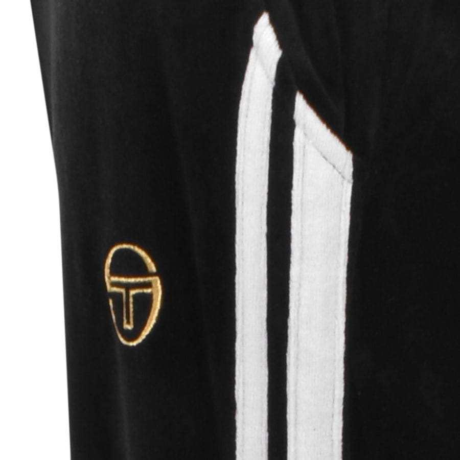 Image number 5 for Sergio Tacchini Damarindo Velour Tracksuit Black