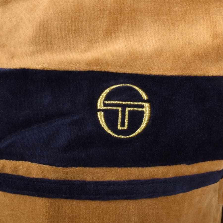 Image number 4 for Sergio Tacchini Damarindo Velour Tracksut Almond