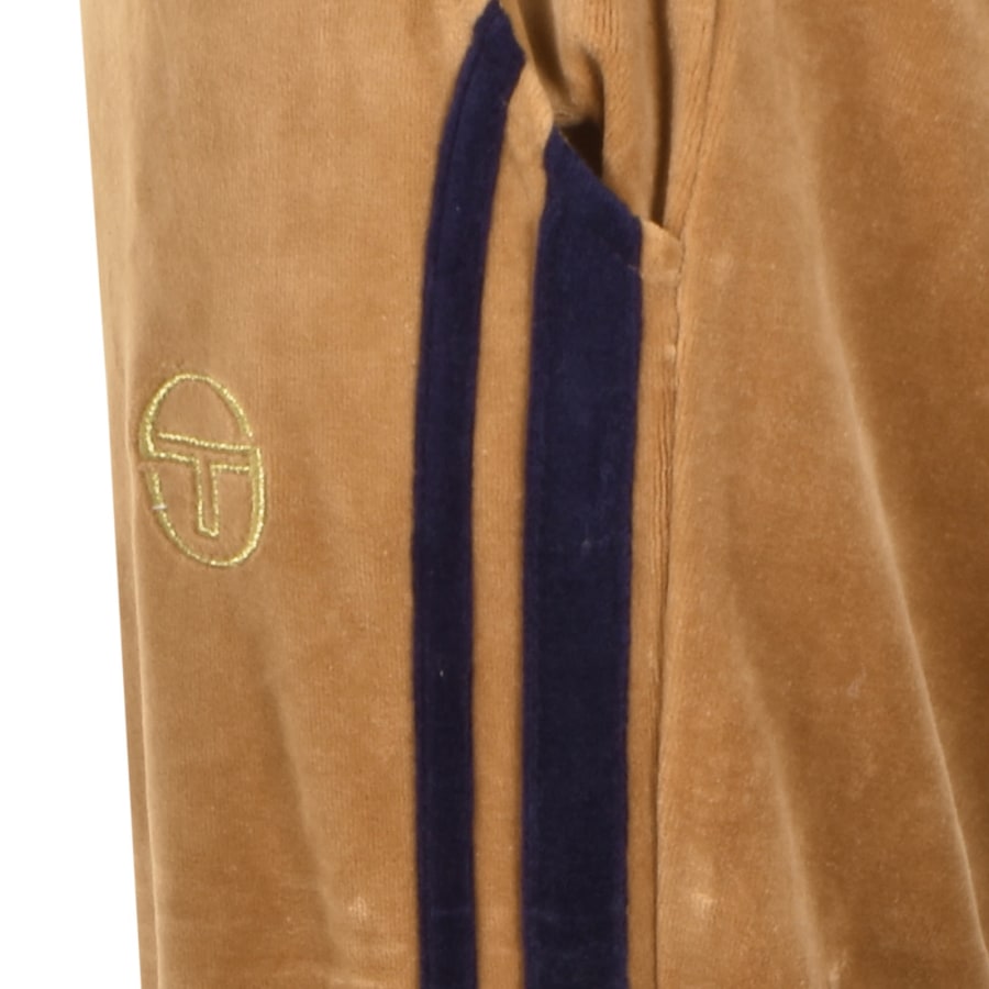 Image number 5 for Sergio Tacchini Damarindo Velour Tracksut Almond