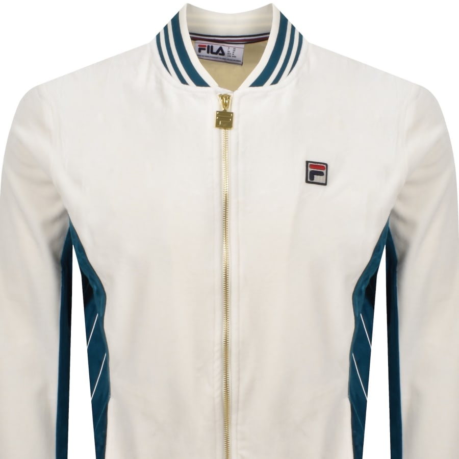 Image number 2 for Fila Vintage Miguel Track Jacket Cream