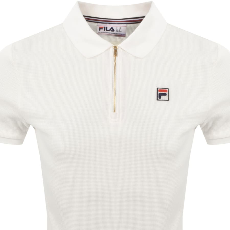 Image number 2 for Fila Vintage Benjamin Polo T Shirt Off White