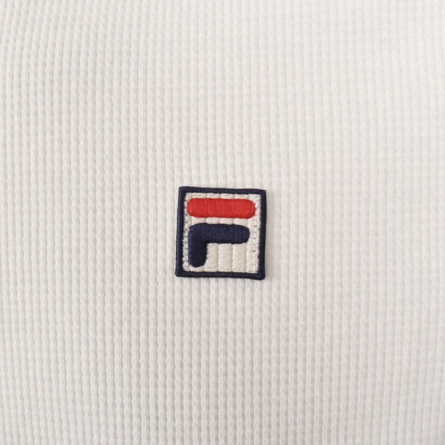 Image number 3 for Fila Vintage Benjamin Polo T Shirt Off White