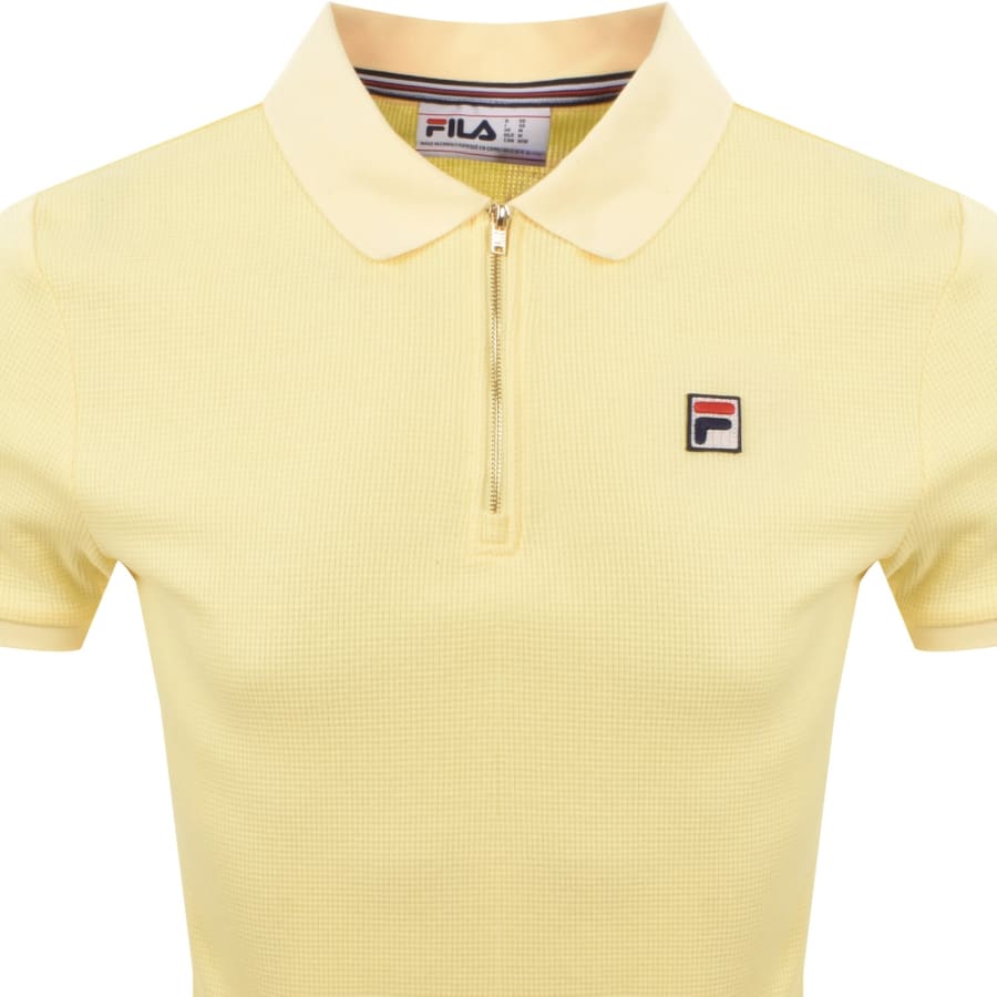 Image number 2 for Fila Vintage Benjamin Polo T Shirt Yellow