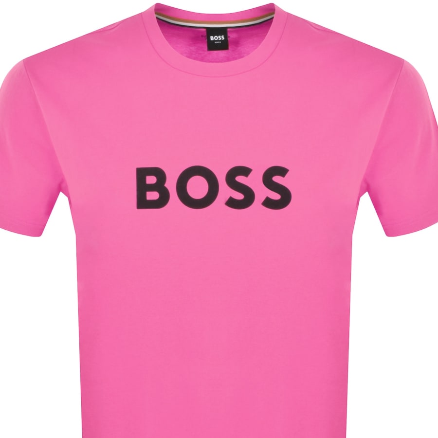 Image number 2 for BOSS Logo T Shirt Pink