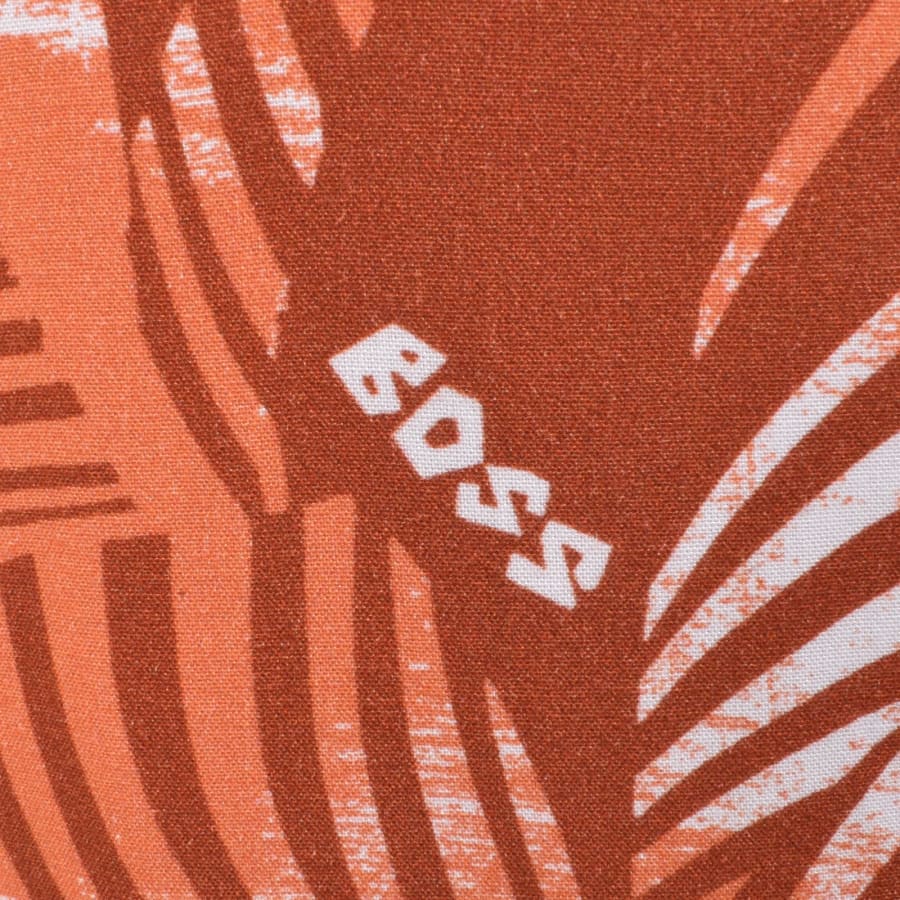 Image number 4 for BOSS Short Sleeve Beach Shirt Orange
