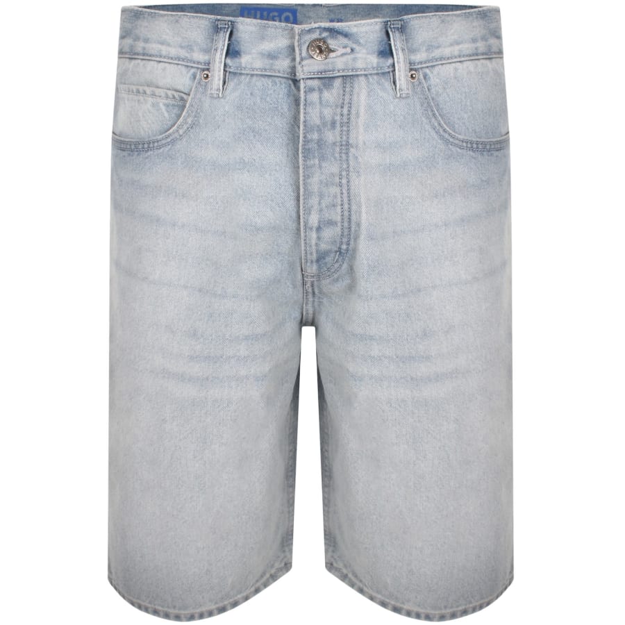 Image number 2 for HUGO Blue Skate Shorts Light Wash Blue