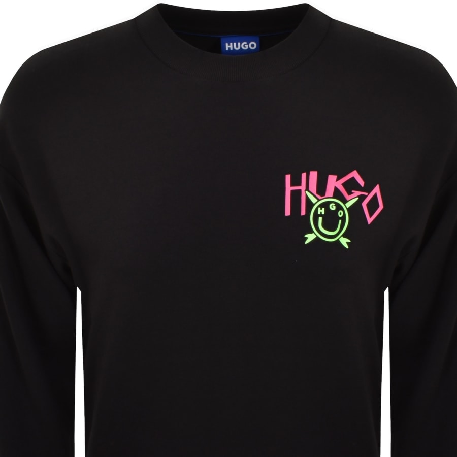 Image number 3 for HUGO Blue Nigotil Sweatshirt Black