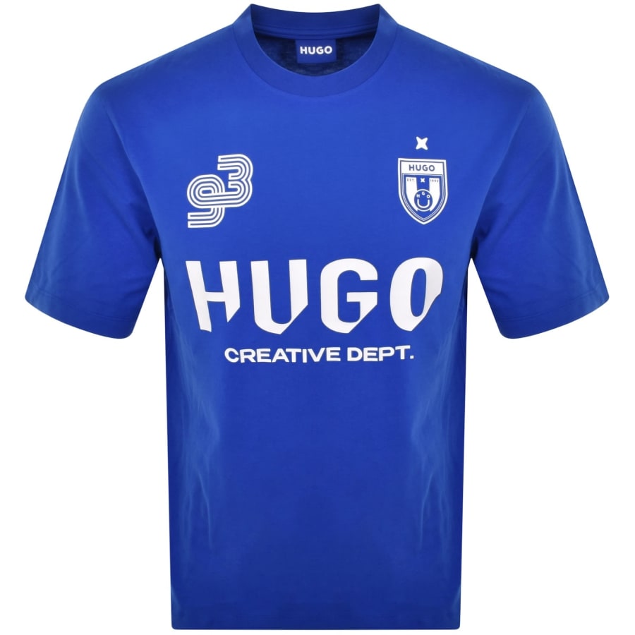 Image number 2 for HUGO Blue Nebulop T Shirt Blue