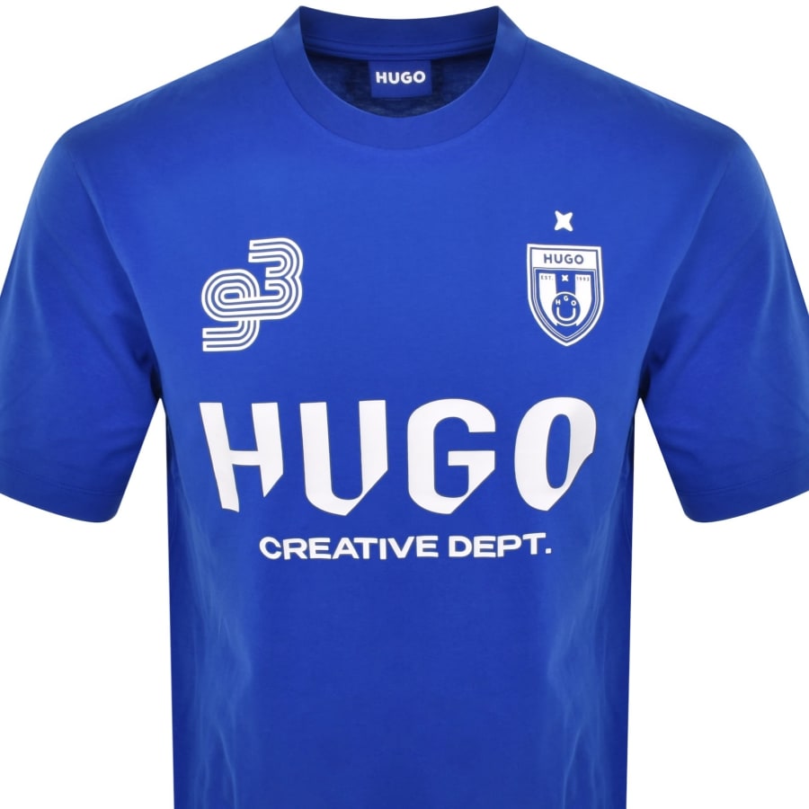 Image number 3 for HUGO Blue Nebulop T Shirt Blue
