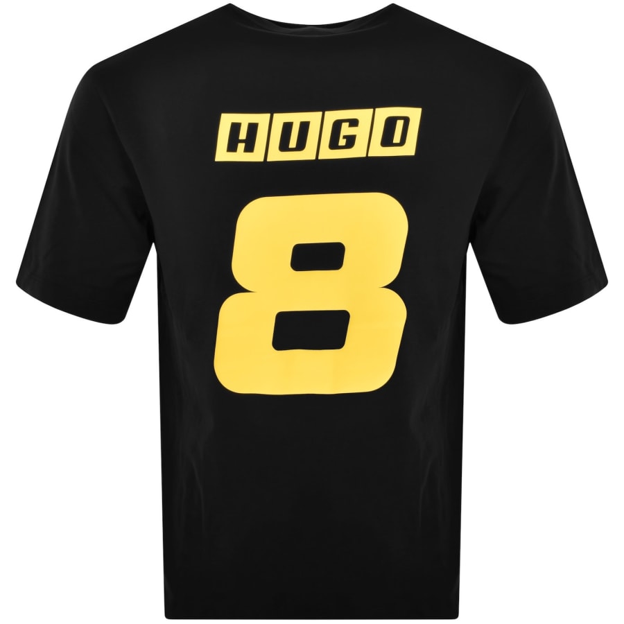 Image number 5 for HUGO Blue Nebulop T Shirt Black